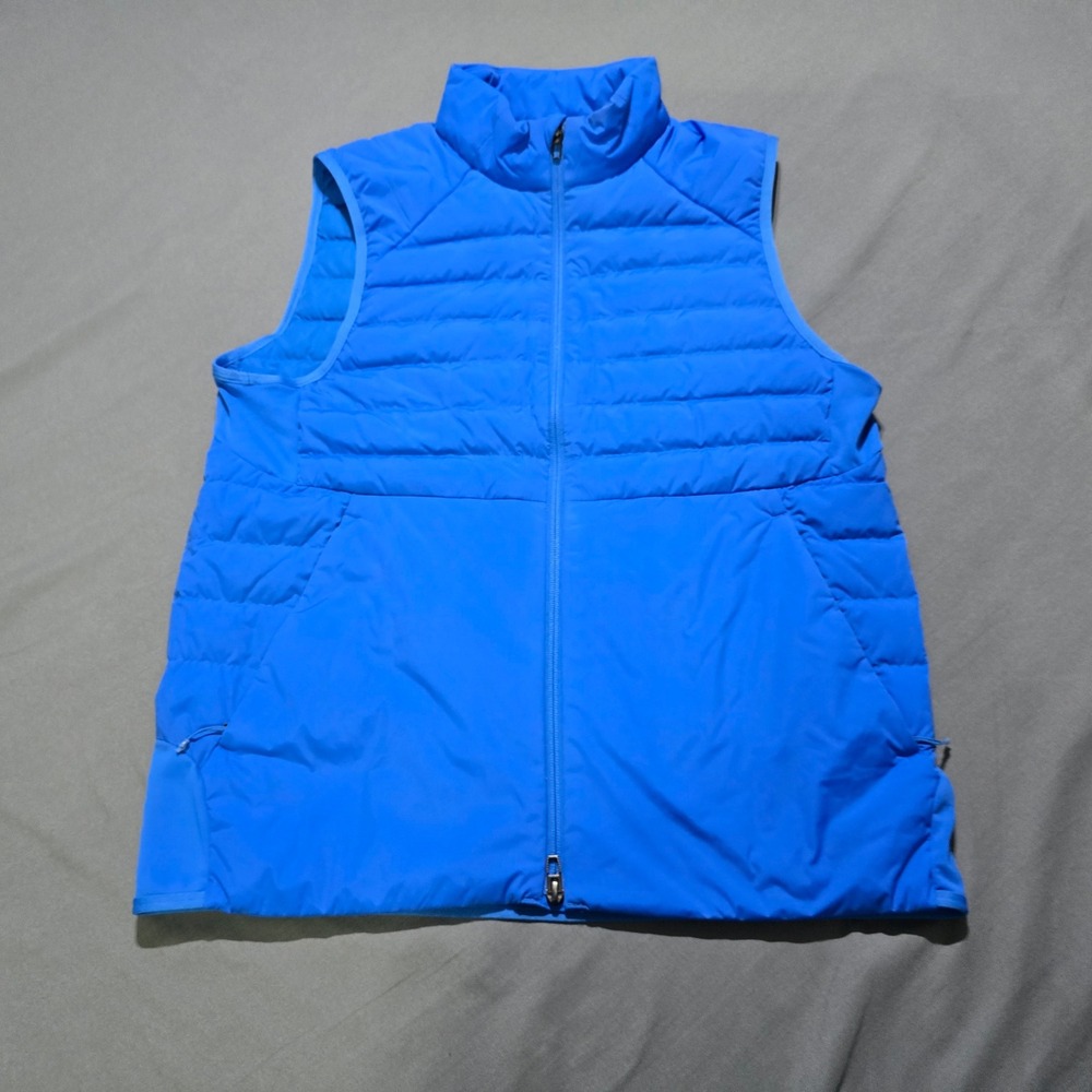 Lululemon Down For It All Vest Mens Medium Blue Quilted Puffer Running Jacket